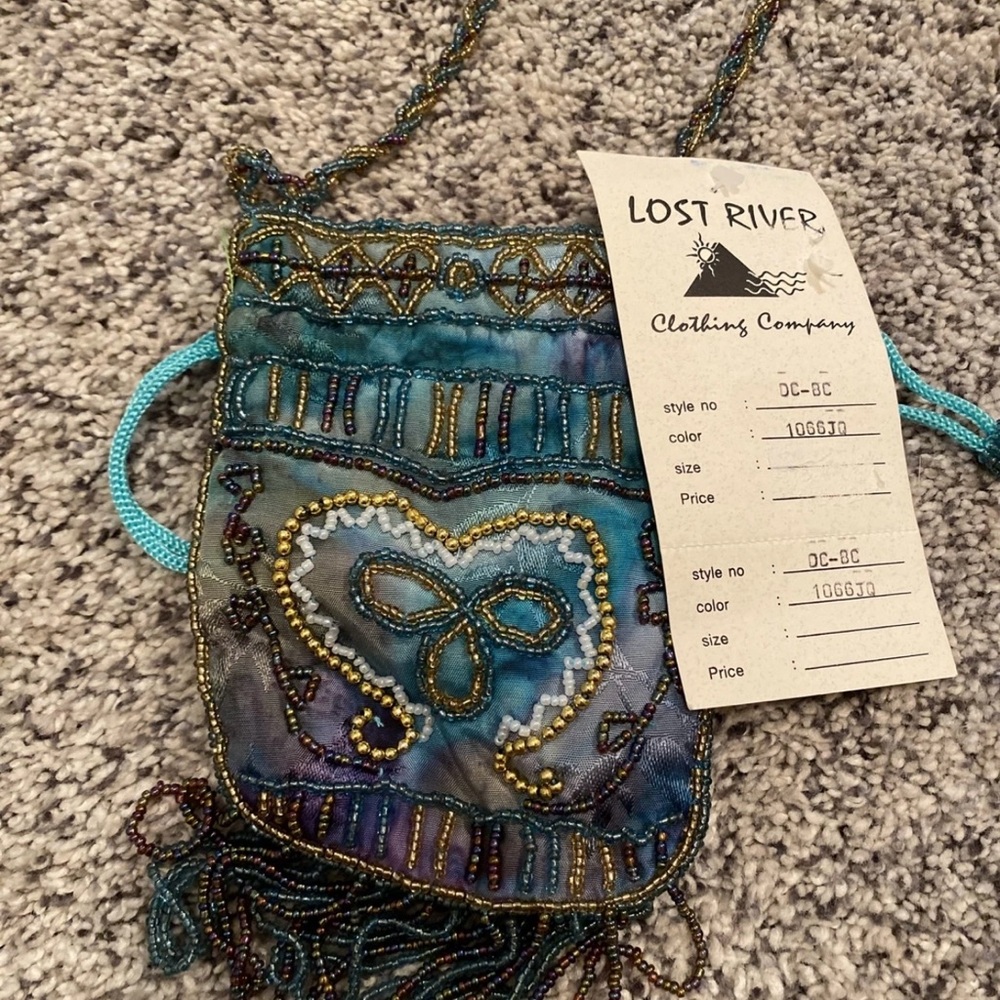 Lost River Beaded Crossbody Bag carnival glass beads